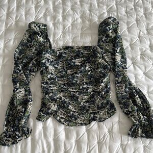 ASTR Floral Long Sleeve Women's Top